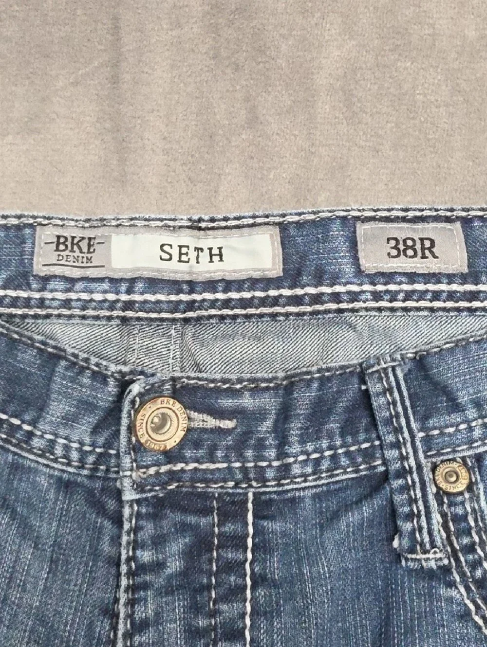 BKE Seth Men's Faded Blue Relaxed Jeans